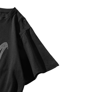 Oversized Plus Size Rhinestone Front Printed T <b>Shirt</b> OEM Service 100% Cotton DTF DTG <b>Y2K</b> Streetwear Hip Hop Washed Unisex - Product Image 4