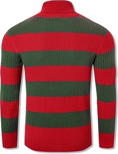 Pull à col roulé en tricot noir uni pour homme, manches longues, vêtements d'hiver - Product Image 2