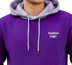 Sweat à capuche d'hiver respirant bicolore pour homme, coupe ample, avec capuche et poignets contrastants, en molleton de coton de haute qualité, couleur unie, avec poche - Product Image 4