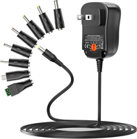 Adaptateur secteur universel 12W, alimentation 3V-12V, tension réglable, cordon d'alimentation de remplacement pour routeur, haut-parleur, caméra CCTV, téléphone