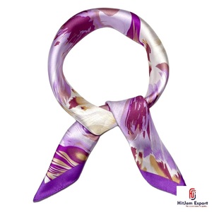 Luxury Printed Short <b>Scarf</b> Fabric White Label Service OEM ODM Textile Manufacturer Custom Branding Export Factory - Product Image 3