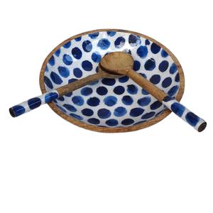 ไม้สลัดชามหรือชามเสิร์ฟสำหรับพาสต้าก๋วยเตี๋ยวอาหารสลัดเสิร์ฟชามไม้มะม่วงที่มีอยู่ในการออกแบบและสีทั้งหมด - Product Image 1