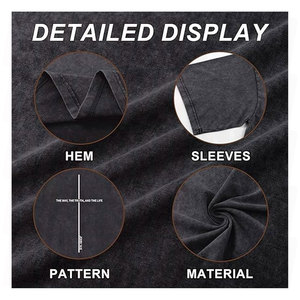 Camisetas para Hombre con Diseño Religioso de Dios y Fe, Versículo de la Cruz, Estampado Gráfico Oversize, Lavado Ácido y Vintage, Estilo Streetwear Espiritual - Product Image 5