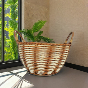 Cestas Redondas Sostenibles de Bambú y Raíz de Helecho, Decoración Multiusos para Frutas, Aperitivos y Flores. Ampliamente utilizado en hogares - Product Image 6