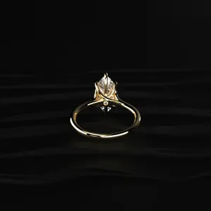 Anillo de compromiso solitario con diamante marquesa de 2 quilates y piedra mística, con certificado IGI de claridad VVS-VS, compra directamente del proveedor. - Product Image 4