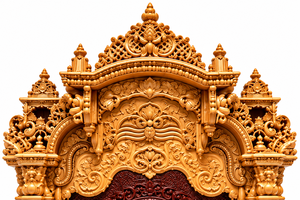 Mandir Swaminarayan de madera tallada a mano, para salas de Satsang, Mandir comunitario de madera de teca Grand Lakshmi Narayan, Templo de madera, Reino Unido - Product Image 2