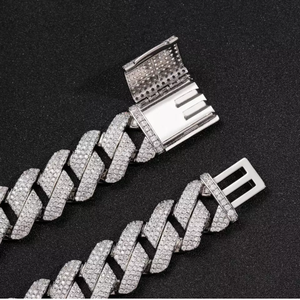 Premium 925 Sterling Silver <b>Iced</b> <b>Out</b> VVS Moissanite Cuban Link <b>Chain</b> GRA Certified Men Women Hip Hop Jewelry Factory - Product Image 3