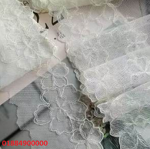 Dentelle florale décorative de luxe écologique 100 % coton pour col de robe, col de chemisier, accessoires de couture pour vêtements - Product Image 5