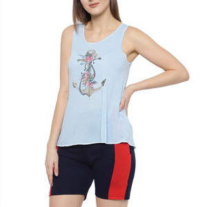 ชุดเซ็ตเสื้อกล้ามฤดูร้อนสำหรับผู้หญิง |   เสื้อแขนกุดและกางเกงขาสั้นเข้าชุดสำหรับสวมใส่สบายๆ ในชีวิตประจำวันและชุดเสื้อกล้ามสำหรับเดินทาง - Product Image 5