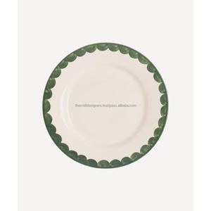 Assiette de présentation en émail de style floral, en métal, pour servir des aliments, des fruits, des biscuits, des collations, assiettes en émail pour la présentation des aliments, sans danger pour le contact alimentaire - Product Image 3