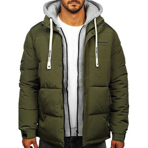 <b>Top</b> Trending Men's Stand Collar Down Puffer Jacket Casual Style Windproof Polyester Winter Coat Thick Padded Men <b>Bubble</b> Jacket - Product Image 4