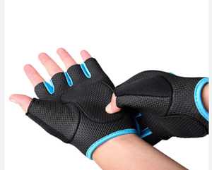 Guantes de Gimnasio Unisex Ligeros, Transpirables, de Cuero y Poliéster, Antideslizantes, Duraderos, sin Dedos, con Protección Completa de la Palma para Levantamiento de Pesas - Product Image 3