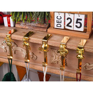 Durable Metal Snowflake & Reindeer Christmas <b>Stocking</b> Hangers Eco Friendly Holiday Decoration At Best Price From Indian Exporter - Product Image 2