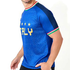 เสื้อฟุตบอลผ้าเนื้อนุ่มดีไซน์ล่าสุด ผลิตจากโพลีเอสเตอร์ 100% เสื้อฟุตบอลสำหรับทีม - Product Image 3