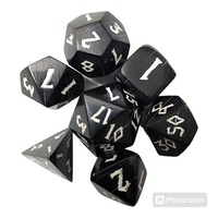 Dés de jeu en corne de buffle faits à la main de haute qualité, dés de jeu en os de corne de buffle, lot de 7 avec taille et design précis, 10 faces