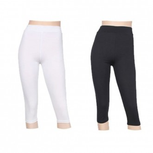 กางเกงเลกกิ้งสุดเท่7ส่วนของผู้หญิงพร้อมถุงน่องที่มีสไตล์ - Product Image 1