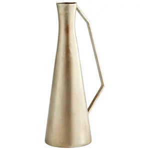 Vase à fleurs en métal artisanal, design côtier, éco-responsable, vase de table, décoration intérieure moderne et luxueuse, Zahid Exports - Product Image 1