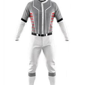 Custom Colors <b>Men's</b> Baseball Uniform Set High Quality Breathable Quick Dry Cotton Spandex Silk Sportswear - Product Image 3