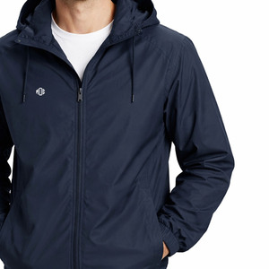Chaquetas para Hombre de Marca Privada, Cortavientos con Capucha, Ligeras, Resistentes al Agua, para Actividades al Aire Libre, Bajo MOQ, Suministro al por Mayor - Product Image 4