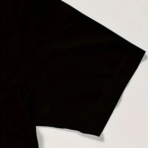 Camisetas Oversize Negras 100% Algodón Transpirables de Secado Rápido Lavables con Calcomanías Frontales DIY para Hombre, Estilo Urbano, Divertidas y Personalizables - Product Image 2