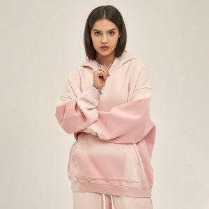 Ensemble décontracté pour femme, survêtement d'hiver à capuche, effet délavé, en tissu recyclé écologique, personnalisable avec logo OEM, prix usine, vente en gros - Product Image 4