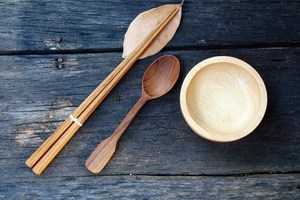 Acacia Wood Salad <b>Serving</b> <b>Spoon</b> Set of 3 Pcs Handpainted Wooden Dessert <b>Spoons</b> for Home Kitchen Restaurant - Product Image 2