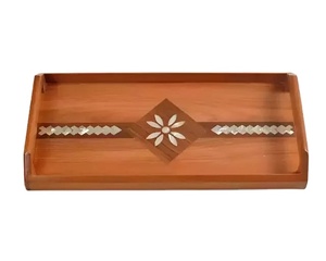 Exquisita Bandeja Multifuncional para Postres con Diseño Árabe, Incrustaciones de Madera y Nácar, Ideal para Regalos de Ramadán, Diwali, Eid y Festividades en el Hogar - Product Image 5