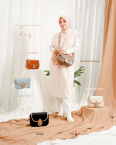 Sac à bandoulière/crossbody Hody Ayana en cuir synthétique de qualité supérieure avec longue sangle tressée, fermeture à glissière, doublure en satin - Toutes saisons - Product Image 6