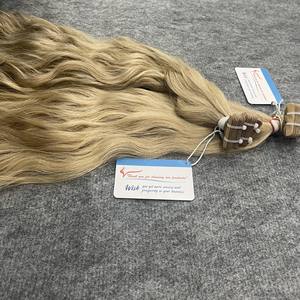 Precio de fábrica Extensiones de cabello con cinta ondulada natural 100% Cabello humano vietnamita Súper sedoso Listo para enviar - Product Image 3