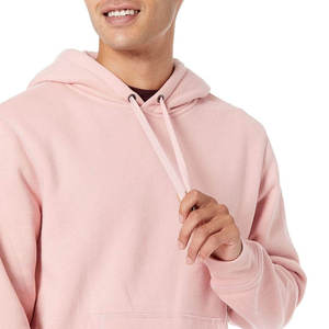Sweat à capuche décontracté pour homme 100% coton, coupe ample, noir, avec impression de logo personnalisé, taille standard - Product Image 3