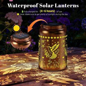 Lanterne Solari da Giardino Impermeabili per Esterni, Eleganti Luci Sospese, Regalo per Donne, Mamme, Nonne - Categoria Prodotto - Product Image 2