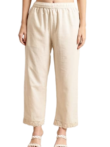 Spring <b>Summer</b> High Waist Ladies Trousers <b>Pant</b> Trouser Regular Fit Elastic Waist Breathable Custom - Product Image 3