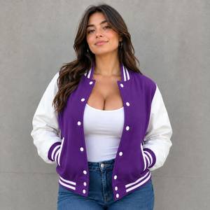 Chaqueta Universitaria de Cuero, Chaqueta Bomber de Cuero Genuino Hecha a Mano, Chaqueta Letterman, Chaqueta Clásica de Estilo Universitario Retro - Product Image 4