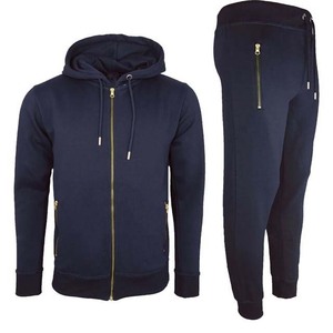 Survêtement à capuche beige pour homme, fermeture éclair intégrale, coupe décontractée, couleur unie avec poches latérales, vêtement d'automne 100% coton - Product Image 3
