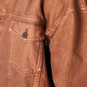 Chaqueta de Mezclilla para Hombre, Nuevo Diseño, Cuello Alto, Ecológica, 100% Algodón, Color Sólido, Ropa Urbana para Exteriores, Transpirable, Chaqueta de Invierno - Product Image 6