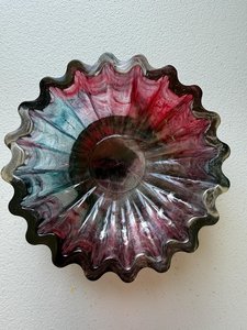 Red Swirl Resin Bowl – Decorative Trinket Dish, <b>Candy</b> Bowl - Product Image 2