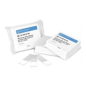 Portaobjetos de Microscopio DURAN Premium, Vidrio Blanco con Bordes Finamente Pulidos 90, para Secciones de Tejido - Product Image 2
