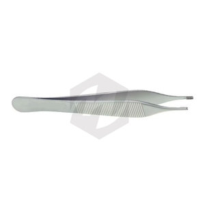 Pinces à tissus chirurgicales de laboratoire dentaire en acier inoxydable de qualité supérieure MERICON INSTRUMENTS MI-Adson 4 3/4 pouces, préhension latérale 7x7 - Product Image 2