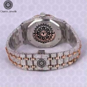 Charm_Jewells Stainless Steel <b>Diamond</b> <b>Watch</b> Round Analog Dial Sapphire Crystal Luxury Fashion Unisex Butterfly Clasp - Product Image 3