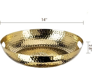 Customizable Elegant Brass Serving Bowl For Dining <b>Table</b> Decoration Kitchen Use And Traditional Serving Experience - Product Image 2