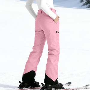 Pantalon Softshell d'hiver imperméable en polyester pour femme, taille ajustable, braguette zippée, coupe régulière, performance athlétique - Product Image 2