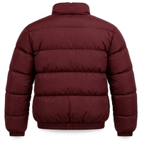 Veste matelassée bordeaux pour homme, manteau d'hiver matelassé, fermeture éclair intégrale, col haut, veste chaude pour l'extérieur, ONEAPEX OEM en gros