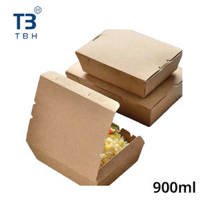 Caja de Papel Rectangular para Almuerzo de 900ml, Proveedor Principal en Malasia, Contenedor de Alimentos Rectangular Apto para Puestos de Comida, Fiestas y Eventos - Product Image 1