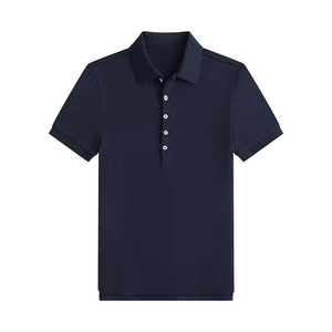 Camisa de Verano Vintage Deportiva para Hombre, Informal, de Spandex/Poliéster, de Manga Corta, Color Sólido, con Cuello de Solapa Bordado - Product Image 6