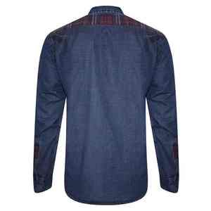 เสื้อเชิ้ตยีนส์ดีไซน์เนอร์สไตล์โมเดิร์นตะวันตกคุณภาพสูงแบบใหม่สำหรับผู้ชาย - Product Image 3