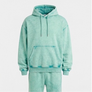 High Street Style Winter Men Hooded Acid <b>Wash</b> Tracksuit Custom Regular Fit Screen Printing Sportswear Activewear - Product Image 1