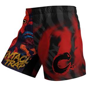 Pantalones cortos MMA para hombre, con estampado, cintura elástica, para entrenamiento en gimnasio, kickboxing, ligeros, de secado rápido, coloridos, para artes marciales mixtas. - Product Image 5