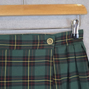 Jupe vintage pour femme, vert à carreaux, plissée, style kilt, tartan du clan Gordon, OEM ODM - Product Image 5