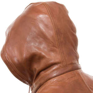 Venta Directa de Fábrica, Chaqueta de Cuero Genuino Vintage para Hombre, Estilo Motero, Impermeable, Resistente al Viento, Moda Urbana - Product Image 6