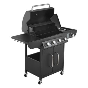 Grill a Gas Propano con 4 Bruciatori, Area di Cottura 425 Pollici Quadrati, Griglie in Acciaio al Carbonio Smaltato, 52.000 BTU, Barbecue da Esterno a 4 Bruciatori - Product Image 3